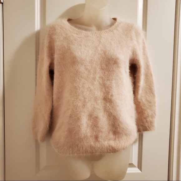 Club Monaco Sweaters - Club Monaco Angora Rabbit light pink soft sweater